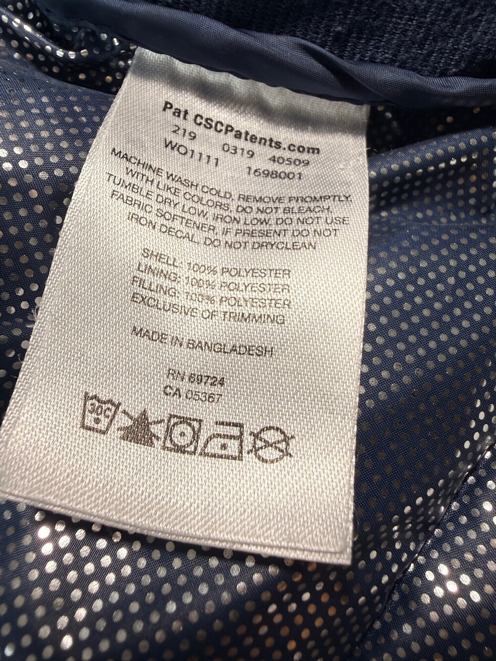 Columbia Omni-Heat Men's Small Navy Blue Quilted Puffer Jacket packable winter - Picture 4 of 7